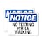Signmission No Texting While Walking, 10 in W x Rectangle, Plastic OS-2PACK-NS-P-710-L-14895 - alternate 1